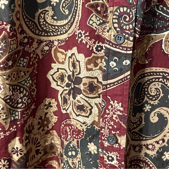 Chaps Womens Paisley and Floral Button Down Tunic Size 2X - Picture 3 of 5